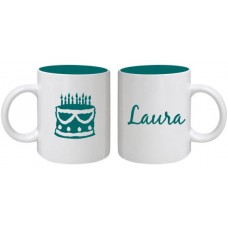 Green Birthday Cake Mug - Personalized